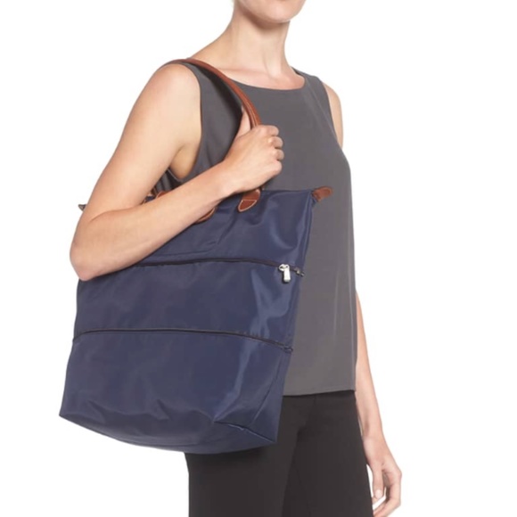 Longchamp Handbags - NWT Longchamp Le Pliage Expandable Large Tote Made in France Navy Blue